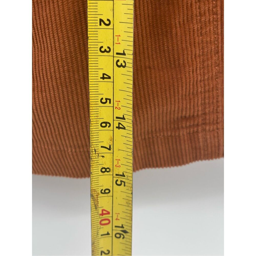 Abercrombie & Fitch Mini Skirt Corduroy Women Size 2 XS Brown Zip Pockets - Picture 4 of 9